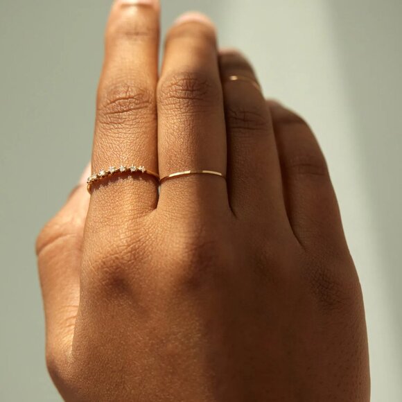 Slice of Moon Diamond Ring - Picture 2 of 3